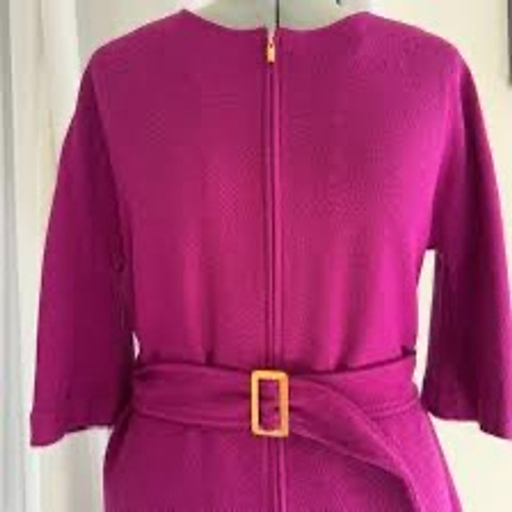 Vintage St. John Collection Santana Knit Belted Zip Front Jacket Size 6 Luxury